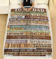 Custom Blanket To My Dad Blanket - Gift For Dad - Fleece Blanket