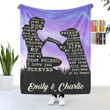 Girl And Dog You Are My Best Friend For Dog Lovers Personalized Fleece Blanket