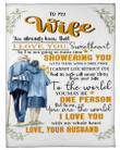 To My Wife Always Show Your Happiness Husband Fleece Blanket
