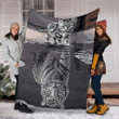 Cat Tiger Reflection Fleece Blanket Believe In Yourself Blanket Birthday Gifts For Boyfriends