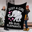 Just A Girl Who Loves Elephants Sherpa Fleece Blanket Ifiv Bubl