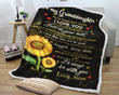 To My Granddaughter I Will Always Be With You Love Nene Sherpa Fleece Blanket Icka Bubl