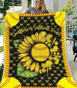 Glorious Sunflower Softball Mama Sherpa Fleece Blanket Rrvl