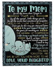Personalized To My Mom Blanket Elephant Fleece Blanket I Love You Mom I Do Blanket Special Gift For Mom From Daughter Mom Gifts Mother'S Day Blanket Birthday Gift