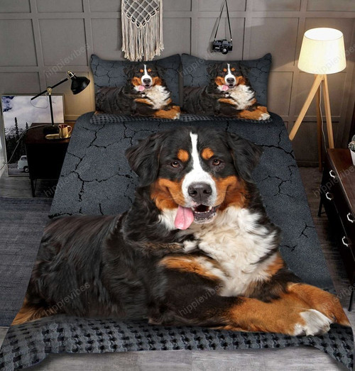 Bernese Mountain Dog Grey Bedding Set