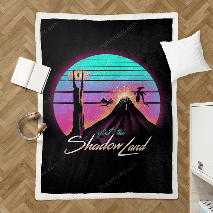 Visit The Shadow Land - Retro Pop Culture Places Sherpa Fleece Blanket