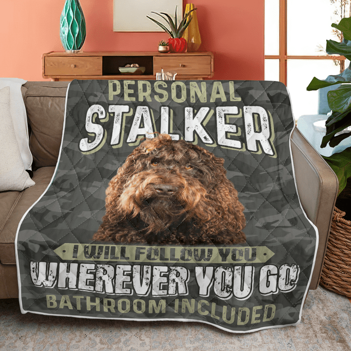 Personal Stalker Labradoodle Dog Quilt Blanket Blanket WN161039