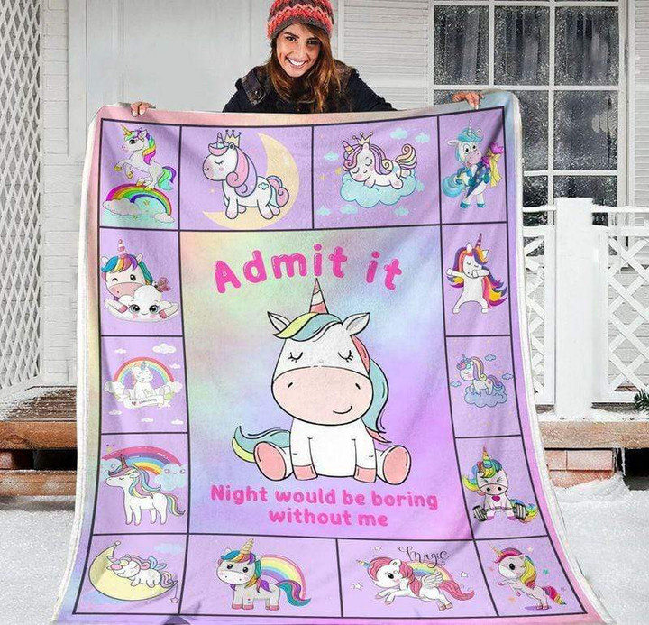 Cute Unicorn Fleece Blanket for Baby