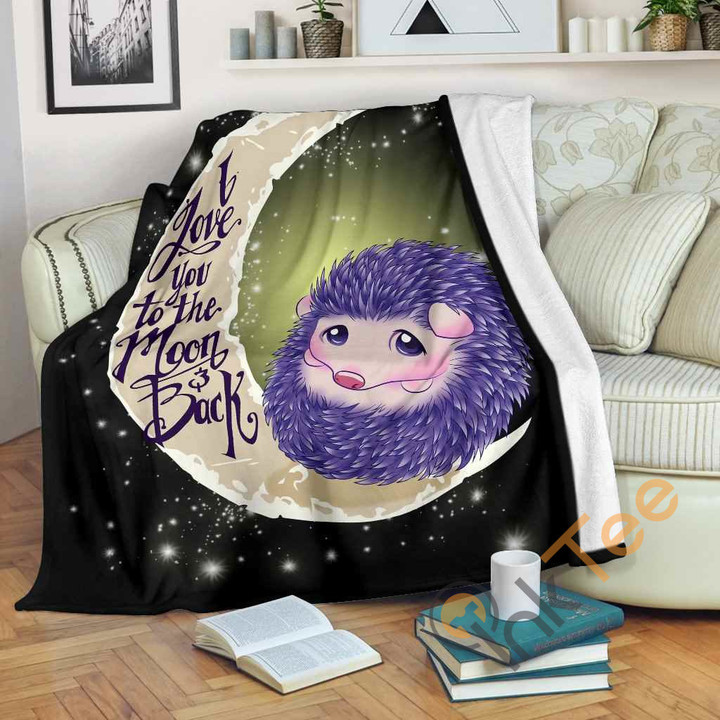 Hedgehog Moon Fleece Blanket