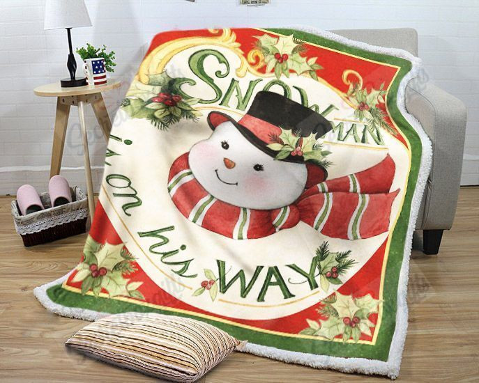 Christmas Snowman Is On His Way Gs-Ld2210Mt Fleece Blanket