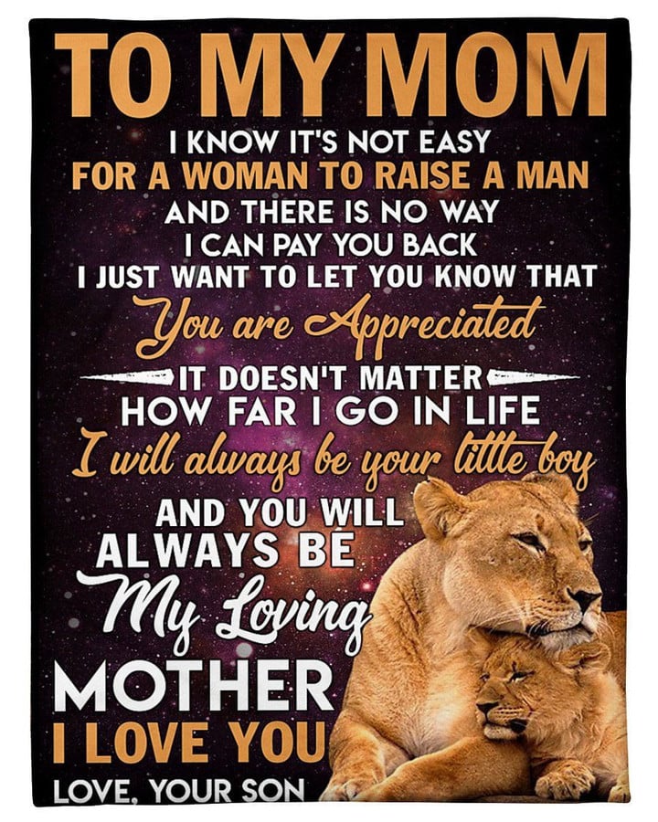 Lion Gift For Mom Let You Know You're Appreciated Fleece Blanket