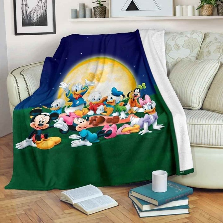 Mickey Donald Picnic Disney Premium Fleece Blanket