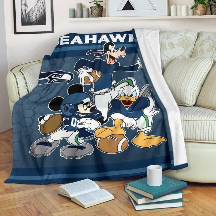 Amazon Best Seller Disney Seahawks Team Football Fleece Blanket