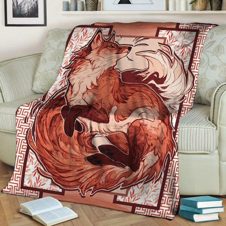 Fox 3D Throw Blanket All Over Print Large Size 60x80 Inches Blanket25