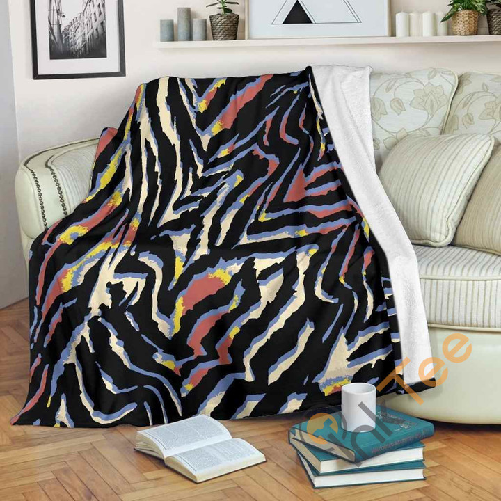 Abstract Zebra Pattern Premium Fleece Blanket