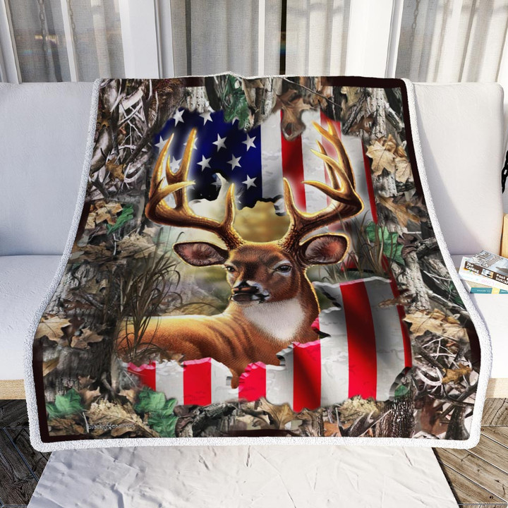 American Deer Sofa Throw Blanket 