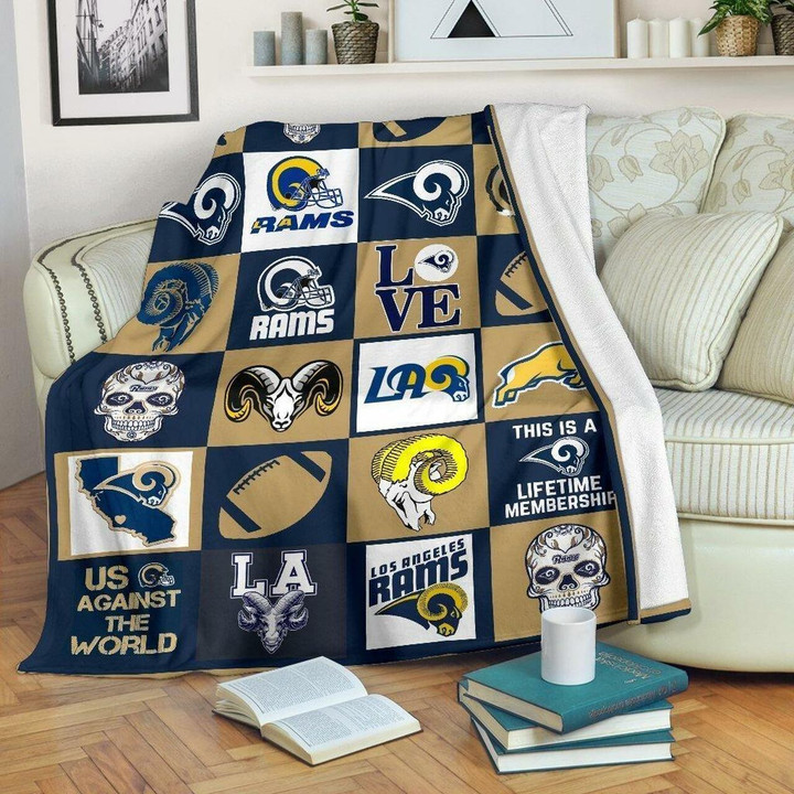 Los Angeles Rams Premium Blanket Bedding Sets Duvet Covers Comforter Sets US King Size Bedding Set9297