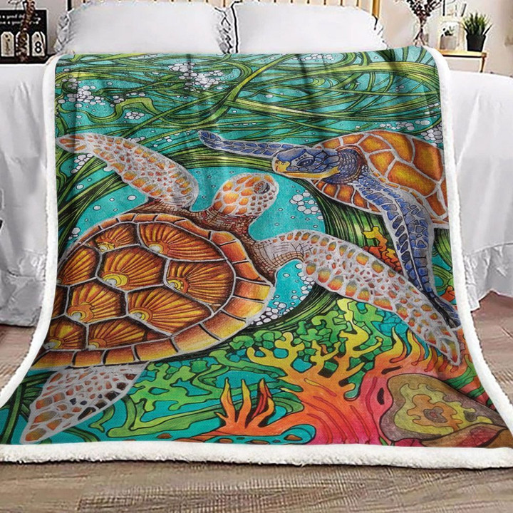 Turtle Fleece Blanket All Over Prints