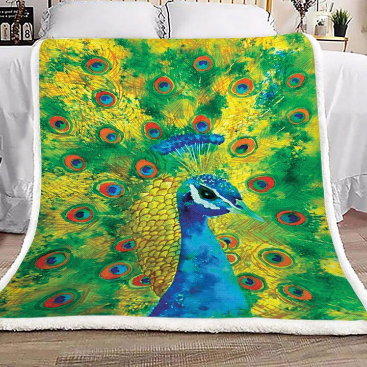 Peacock Fleece Blanket All Over Prints