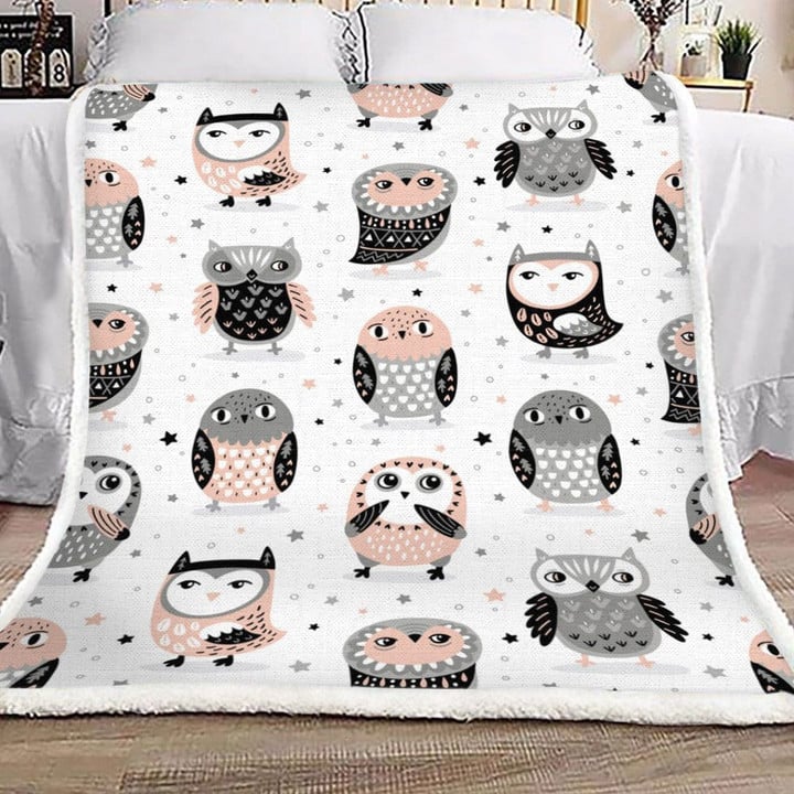 Tribal Owl Fleece Blanket All Over Prints