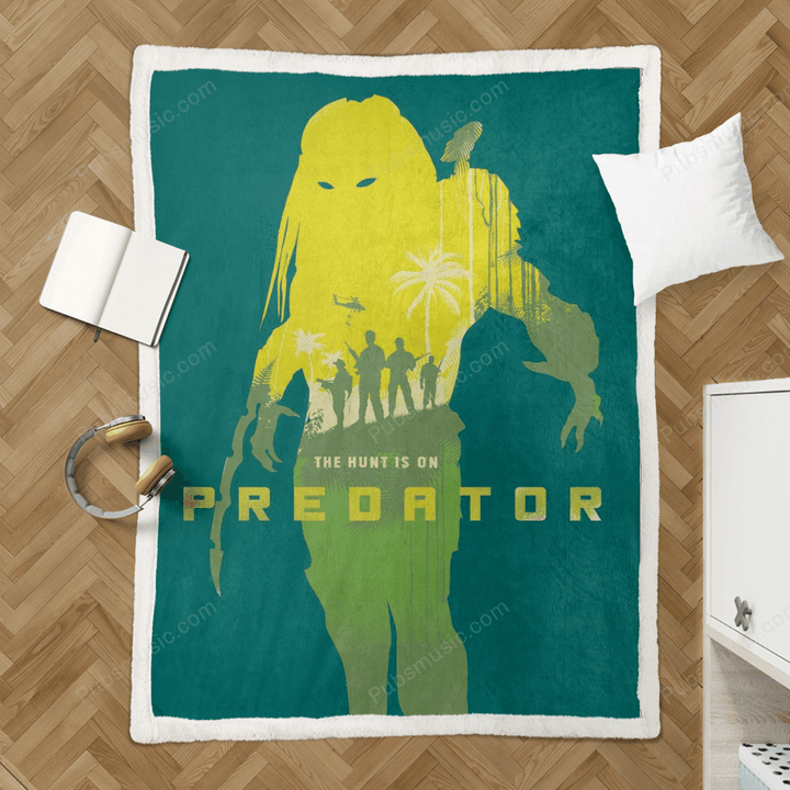 Predator movie art print - Movies And Tv Art Sherpa Fleece Blanket