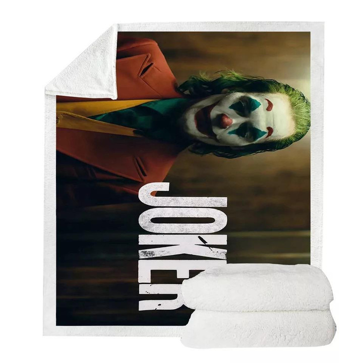 2019 Joker Arthur Fleck Clown #1 Blanket – Hoodie Blanket Super Soft Cozy Sherpa Fleece Throw Blanket – Hoodie Blanket