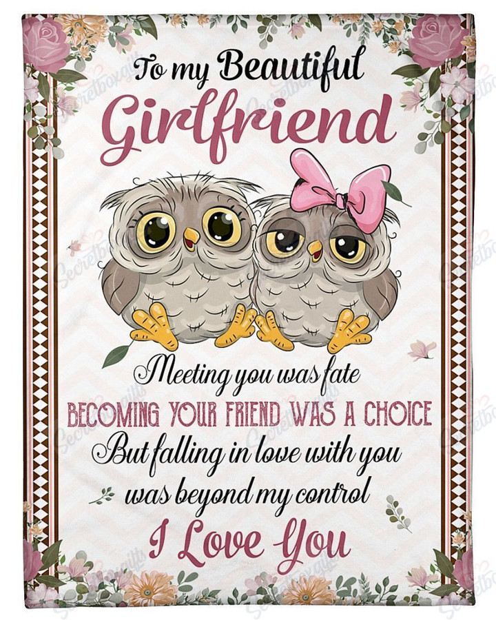 Owls To My Beautiful Girlfriend Kl1609161Cl Fleece Blanket