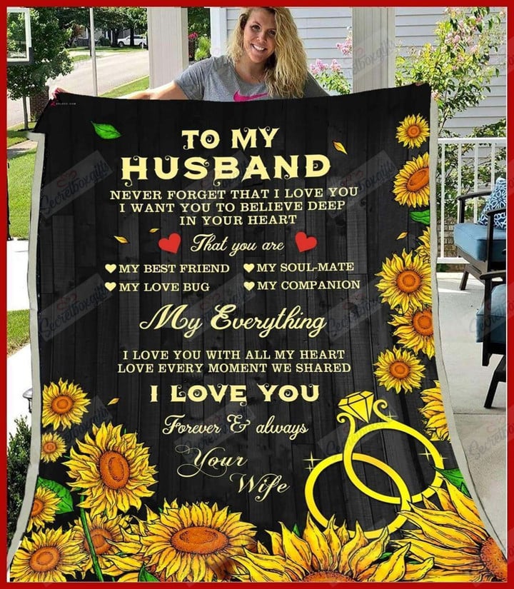 To My Husband My Everything Gs-Cl-Kc1507 Fleece Blanket