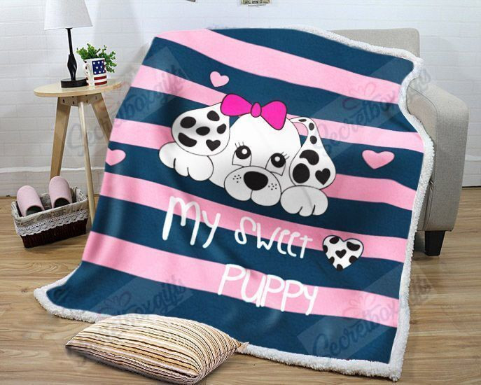 My Sweet Puppy Gs-Ml1401Vb Fleece Blanket