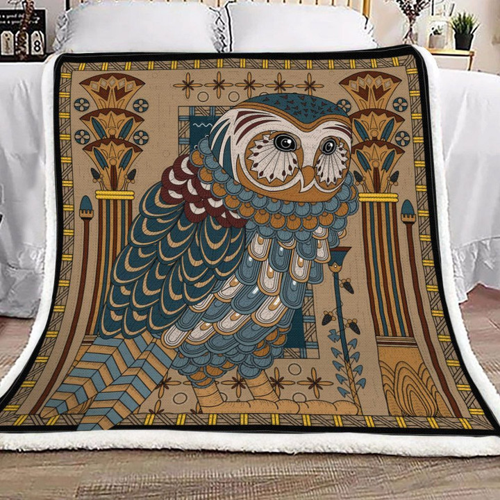 Owl Sherpa Fleece Blanket Koya