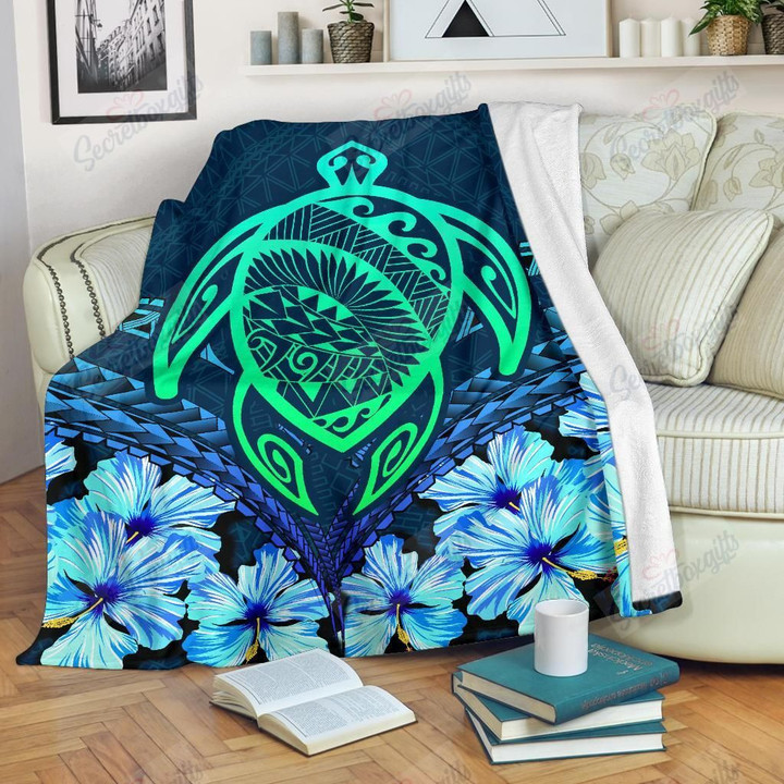 Hawaii Turtle Hibiscus Choco Style Yw1902300Cl Fleece Blanket