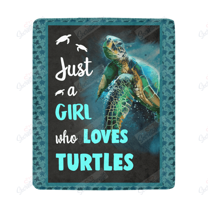 Just A Girl Who Loves Turtles Xa1802295Cl Fleece Blanket
