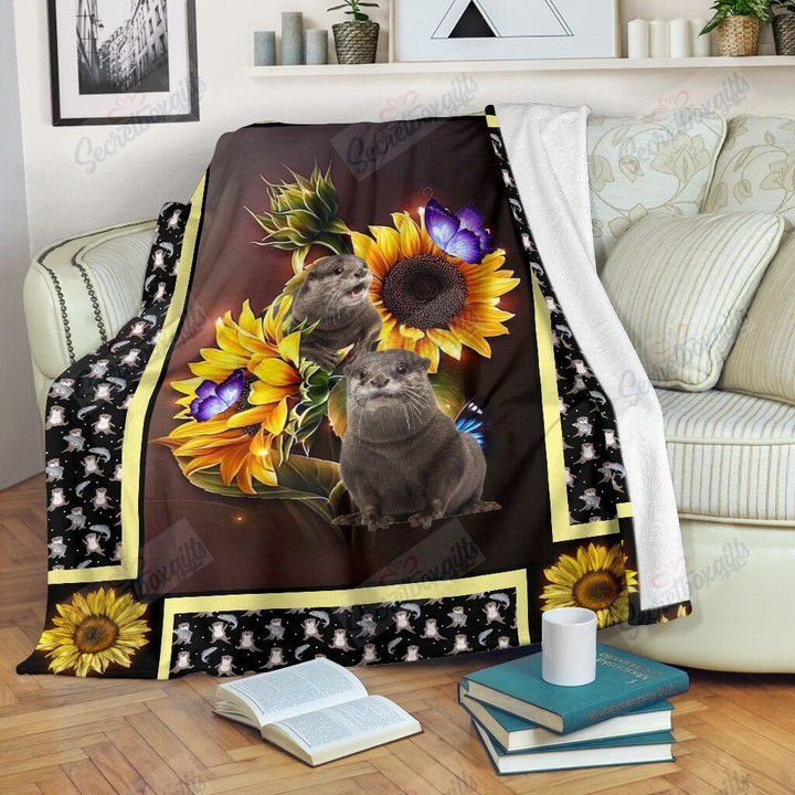 Otter Dark Sunflower Yw1802440Cl Fleece Blanket