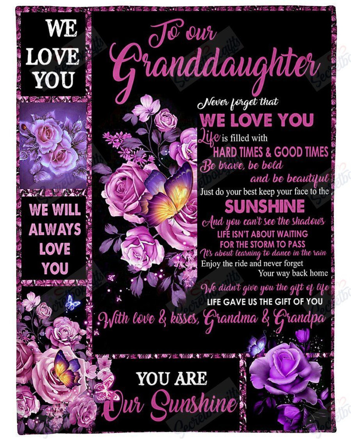 To Our Granddaughter Never Forget That I Love You Yw0701704Cl Fleece Blanket