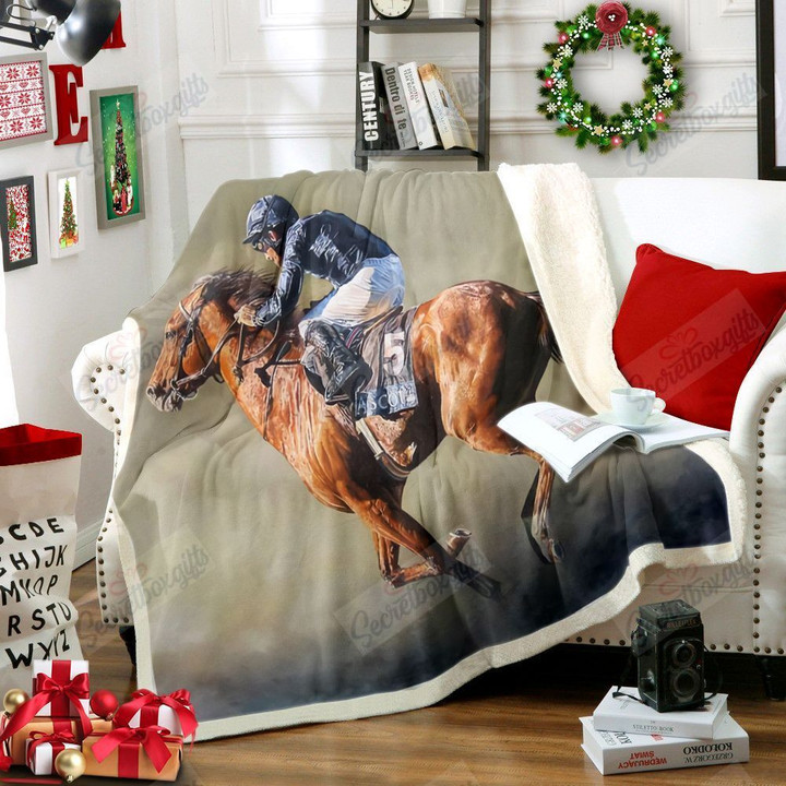 Horse Racing Xa0502012Cl Fleece Blanket