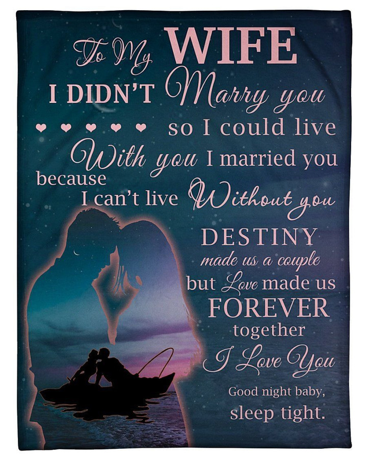 Love Made Us Forever Together Lovely Message From Husband Gifts For Wife Fleece Blanket
