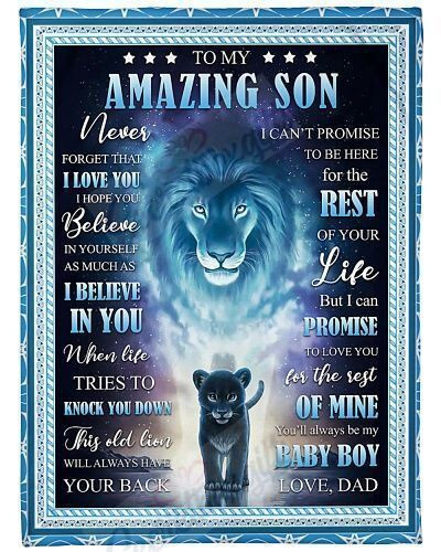I Always Have Your Back To My Amazing Son Gs-Cl-Dt1403 Fleece Blanket