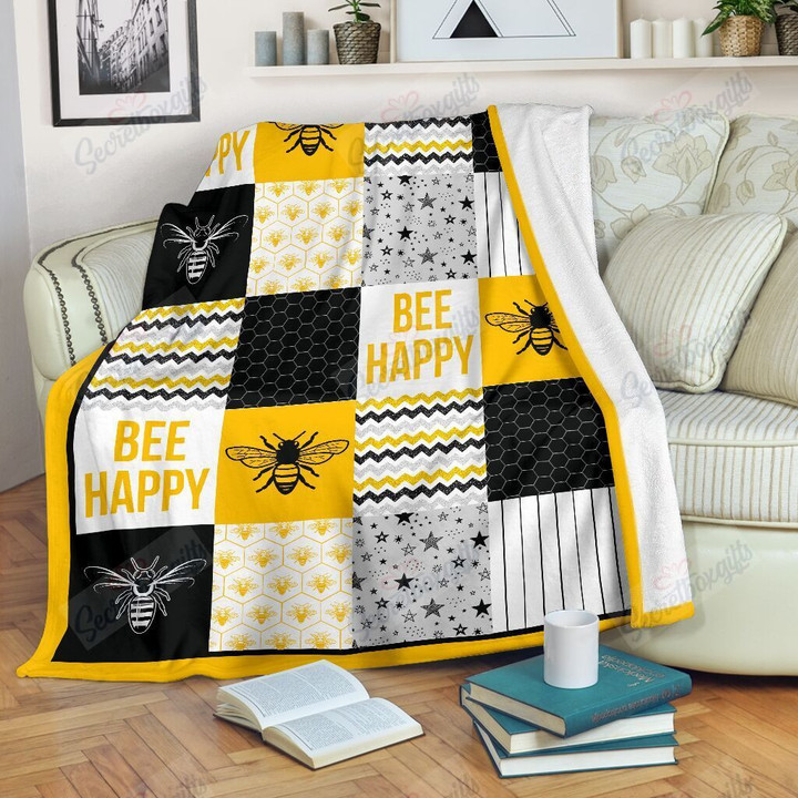 Bee Shape Pattern Yw3001083Cl Fleece Blanket