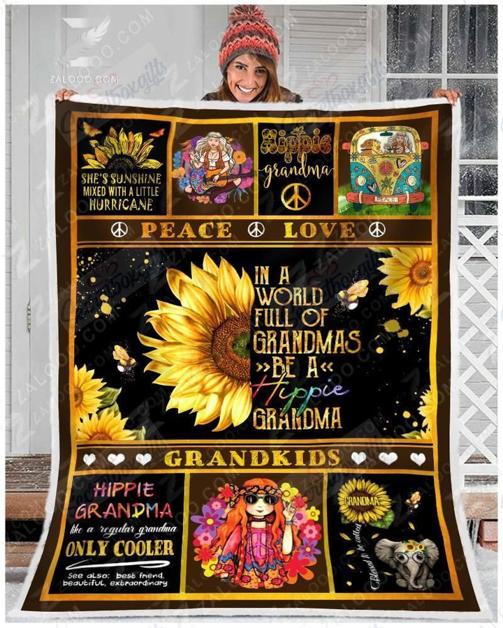 Hippie Grandma Gs-Cl-Dt1810 Fleece Blanket