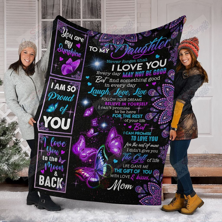 To My Daughter Never Forget That I Love You Yw1301024Cl Fleece Blanket