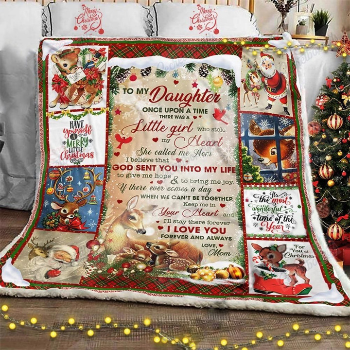 To My Daughter Christmas Yw1201546Cl Fleece Blanket