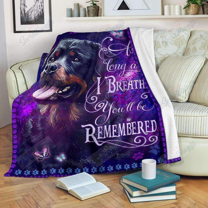 Rottweiler Am3012490Cl Fleece Blanket