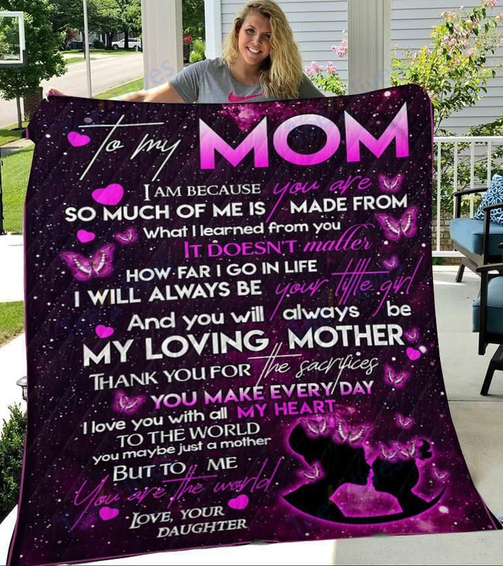 Custom Blanket To My Mom Blanket - Gift For Mom - Fleece Blanket