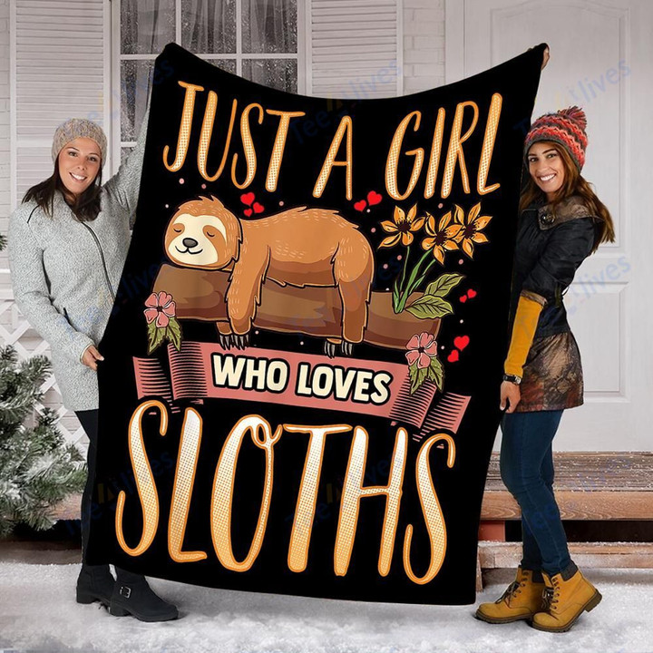 Custom Blanket Sloths Blanket - Gift For Girls - Fleece Blanket