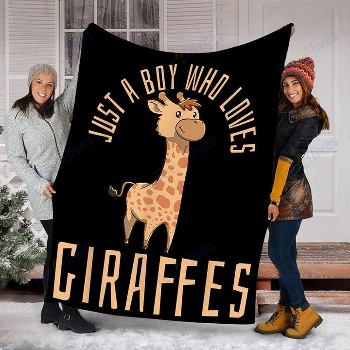 Custom Blanket Giraffe Blanket - Gift For Boy - Fleece Blanket