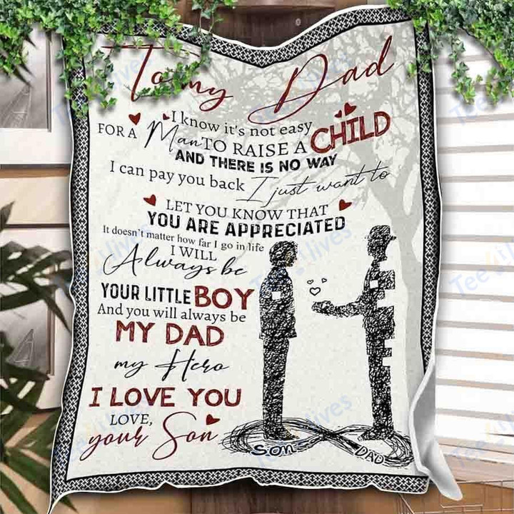 Custom Blanket To My Dad Blanket - Gift For Dad - Fleece Blanket