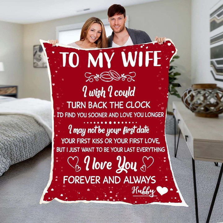 Personalized Find You Sooner And Love You Longer To My Wife From Husband Red Sherpa Fleece Blanket Great Customized Blanket Gifts For Birthday Christmas Thanksgiving Valentine'S Day