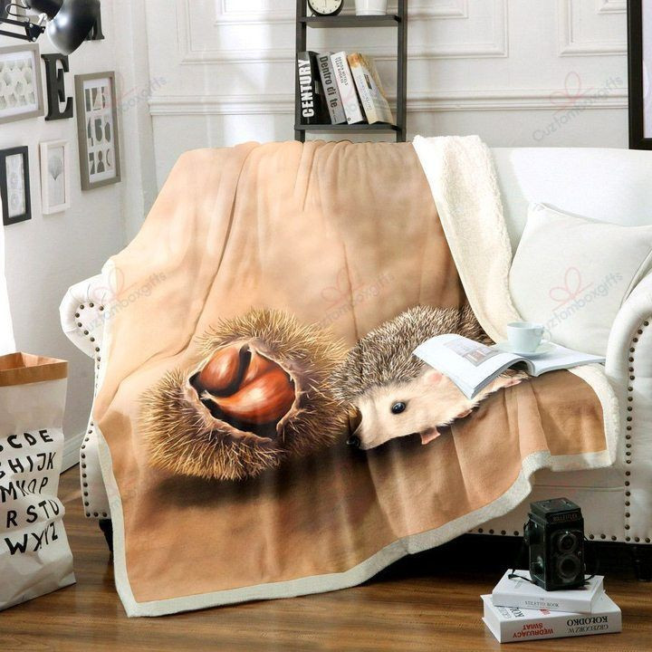 Hedgehog Sherpa Fleece Blanket Ijzs Bubl