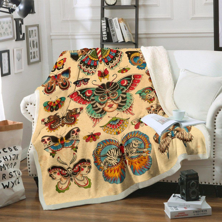 Butterfly Dd270807F Sherpa Fleece Blanket