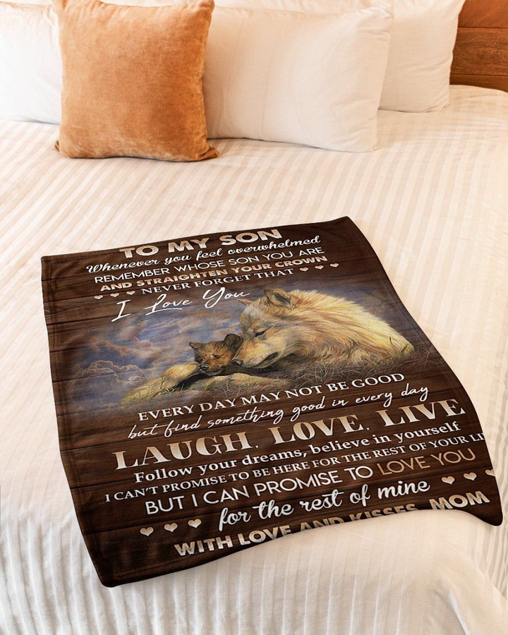 Laugh Love Live Mom Gift For Son Fleece Blanket
